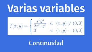 Continuidad de una función de dos variables