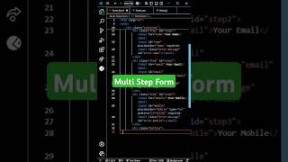 Creating a Multi-Step Form with HTML, CSS, and JavaScript #shorts #shortsfeed #animation #webdesign