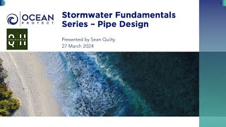 Stormwater Fundamentals Series – Pipe Design