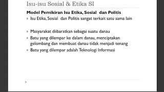 Isu-isu Etika, Sosial, dan Politis dari Sistem Informasi