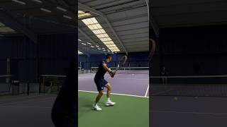 Double handed backhand striking ⚡️ #tennis