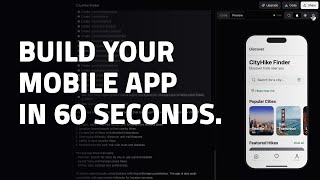 No Code App Build in 60 Seconds