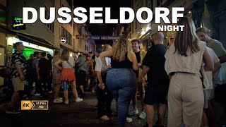 🇩🇪 DÜSSELDORF, Night life in the Vibrant Germany. 4k 60fps