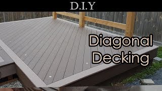 DIY Deck (Part 11): How to install diagonal decking using Azek PVC boards like a pro?