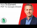 How To Convert PDF To Google Sheets