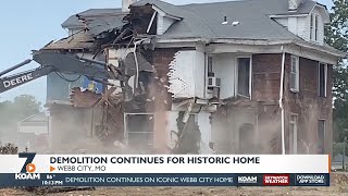 Demolition Continues for Historic Home in Webb City (07/18/2023)