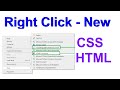 How To Add HTML & CSS Documents To the Right Click - New Context Menu