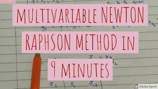 NEWTON RAPHSON METHOD| Multi Variable| Optimization Techniques|LECTURE 4|