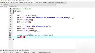 C Program to implement Selection Sort || Coding Guide for Beginners|| #programming