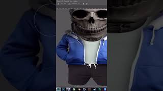 Реалистичный Санс из undertale #shorts #sans #undertale #фотошоп #мемы #игры #санс