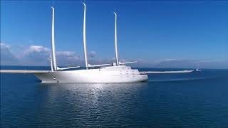 היאכטה העתידנית ביותר בעולם באה לחיפה | Sailing Yacht A come to Haifa