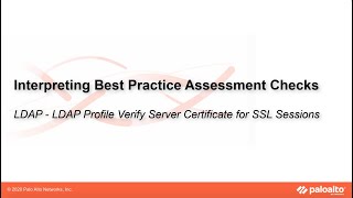 LDAP - LDAP Profile Verify Server Certificate for SSL - Interpreting BPA Checks - Devices