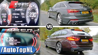 AUDI S6 QUATTRO 2020 vs 2020 BMW M550d xDrive | 0-230km/h DRAG RACE & POV by AutoTopNL
