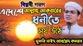 বিপ্লবী গজল। এদেশে আল্লাহু আকবারের ধ্বনিতে সূর্য উঠে। মুফতি সাঈদ আম্মেদ কলরব।new Bangla gazal 2022
