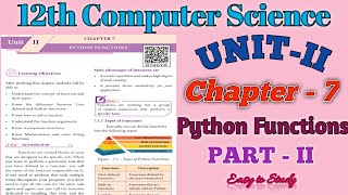 12th Computer Science Chapter-7 Python Functions [PART-2] | Scope of Variable | Built-in Functions