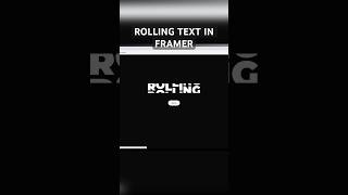 Rolling Text Animation in Framer #tutorial #framer #animation #nocode #ux #design