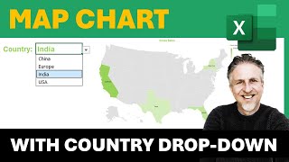 🗺️Create an Interactive Map Chart in Excel with Country Drop-Down