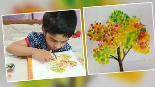 FINGER PAINTING IDEAS FOR BEGINNERS| HOW TO DRAW TREE | DIY | KIDS ARTS & CRAFTS