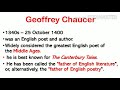 geoffrey chaucer the canterbury tales setnetenglish