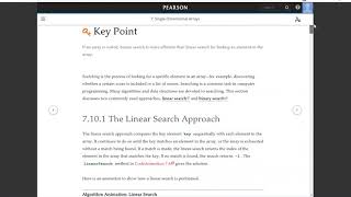Daniel Liang Java Section 7.10 Linear Search and Binary Search
