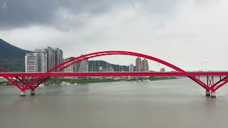 關渡大橋 空拍 新北 淡水 Guandu Bridge New Taipei City Tamsui TAIWAN 臺灣