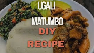 How to cook//make ugali matumbo and vegetables//Diy.