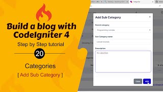 #20. Add Sub Category in CodeIgniter 4