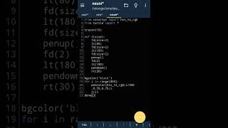 make a colorful design with Python #py3 #pydroid3 #python