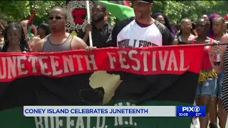 Coney Island celebrates Juneteenth as lawmakers debate for reparations for slavery