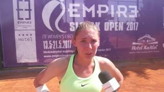 EMPIRE Slovak Open 2017: 2R, interview, Ekaterina ALEXANDROVA (RUS) - Ons JABEUR (TUN) 6-2 4-6 7-5