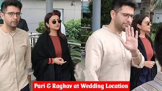 Parineeti Chopra & Raghav Chadha's clicked at delhi post scouting wedding's location in udaipur 🥰