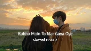 Rabba Main To Mar Gaya Oye [slowed + Reverb]