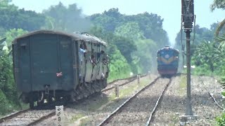 Perfect Double line crossing Mahananda Mail & last Day Chitra Express Lhb Rake Arrival Alamdanga