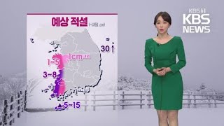 [날씨] 주말에도 ‘꽁꽁’…제주에 15cm, 호남 서해안 8cm 눈 / KBS