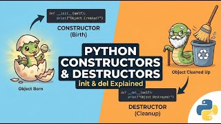 Python Constructors & Destructors | init & del Explained#Python #Programming #OOP
