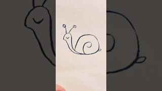 a cute snail 🐌😂#easydrawing #cute #funnyart #drawing #snail