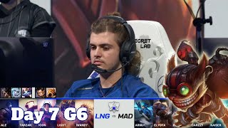 LNG vs MAD | Day 7 Group D S11 LoL Worlds 2021 | LNG Gaming vs Mad Lions - Groups full game