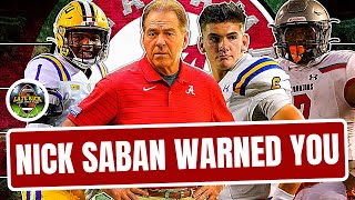 Another Nick Saban Warning Comes True - Transfer Portal + NIL (Late Kick Cut)