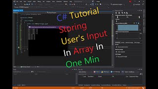 C# / C Sharp Tutorial Storing User's Input In An Array In One Min (Console APP)