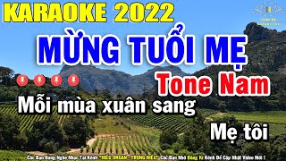 Mừng Tuổi Mẹ Karaoke Tone Nam Nhạc Sống 2022 | Trọng Hiếu
