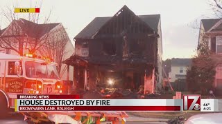 Fire heavily damages Raleigh home