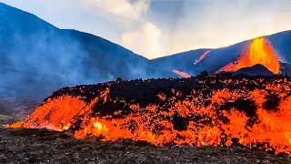 NEW GIANT LAVA Eruption in Iceland. Fagradalsfjall Volcano Eruption (June 1, 2021)