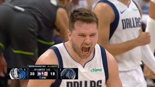 Luka Doncic hits back-to-back crazy 3's in 1st qtr of Game 5 vs Timberwolves