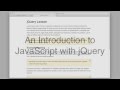 JavaScript and jQuery Tutorial (for Beginners)