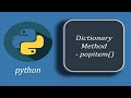 Python Dictionary Method - popitem()