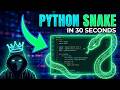 Build a Snake game - Using only Python