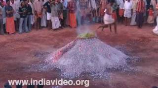 Ritual fire walk Adikkumpara temple Kannur