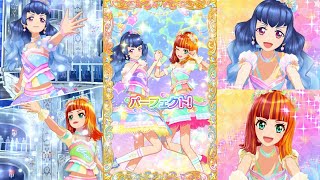 【アイカツ・ドリームストーリー】白百合かぐやちゃん＆マイキャラ・エリスで絆～シンクロハーモニー～をプレイ（チアフルピンキッシュ＆チアフルスプラッシュコーデ）