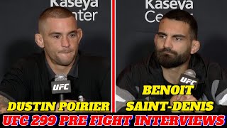 UFC 299 DUSTIN POIRIER VS BENOIT SAINT-DENIS PRE FIGHT INTERVIEWS.
