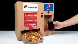 DIY How to Make Dominos Pizza Vending Machine and Pepsi Fountain Machine from Cardboard
